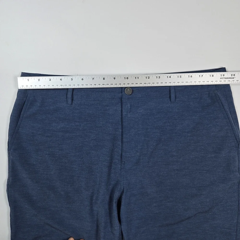 Faherty ALL DAY Shorts Mens 36 Blue Hybrid Stretch Pockets Performance Golf